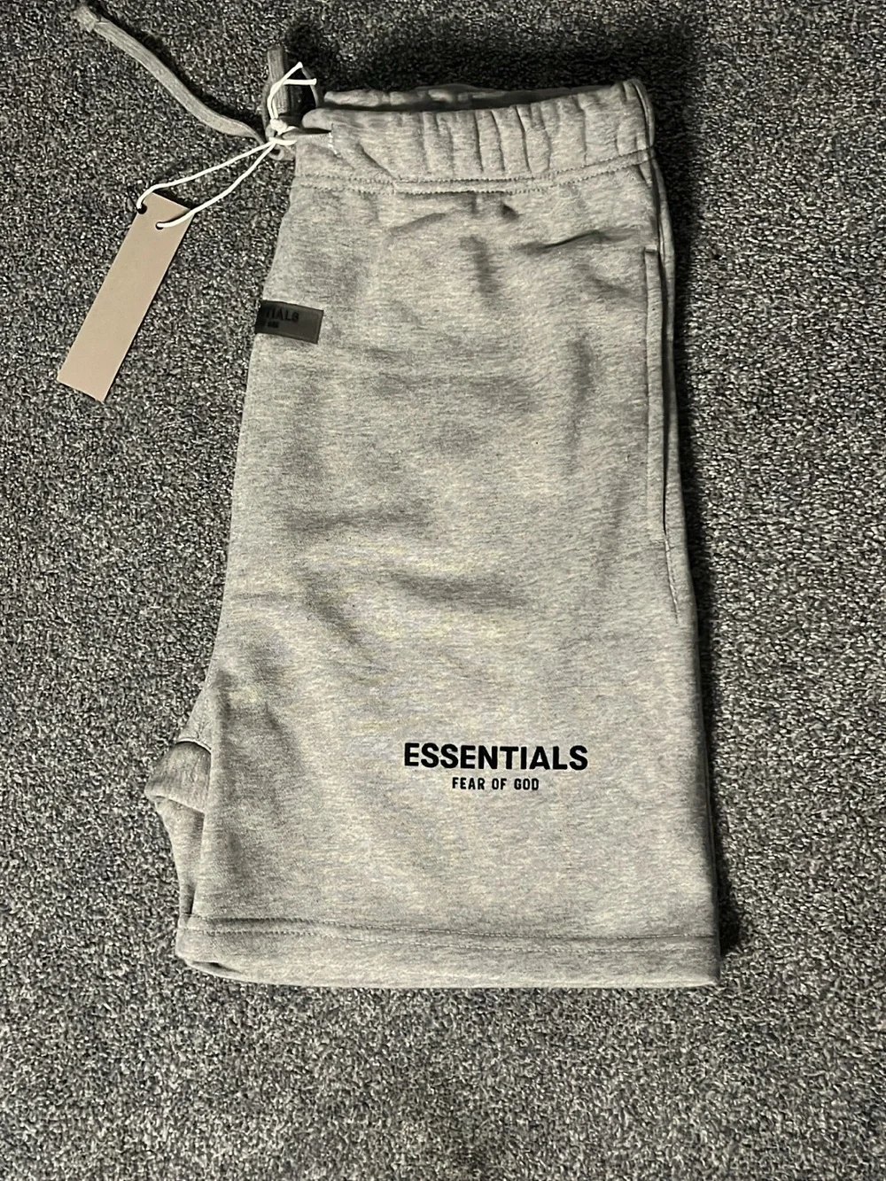 ESSENTIALS Men’s Oatmeal Cotton Blend Shorts